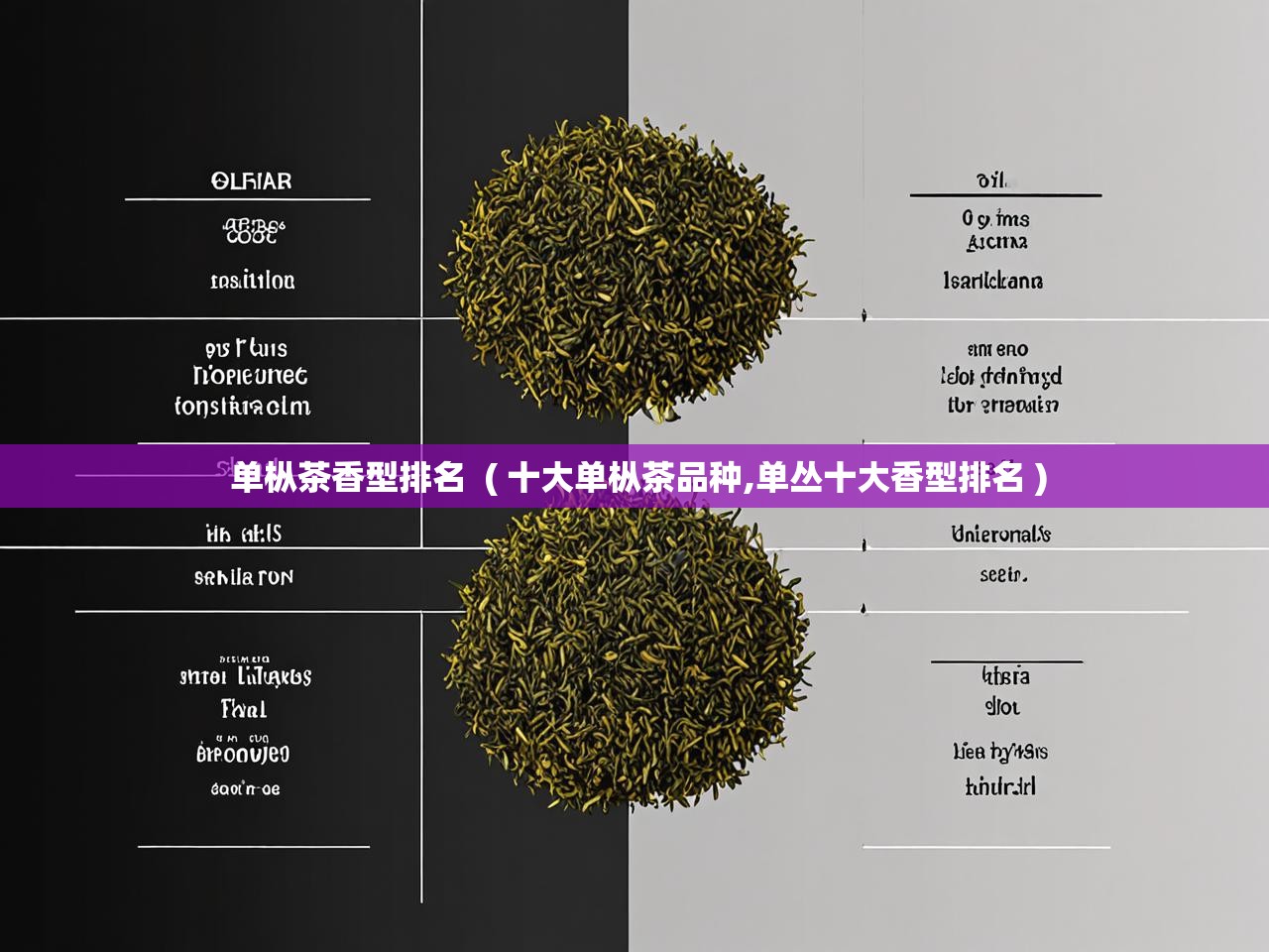  单枞茶香型排名  ( 十大单枞茶品种,单丛十大香型排名 )