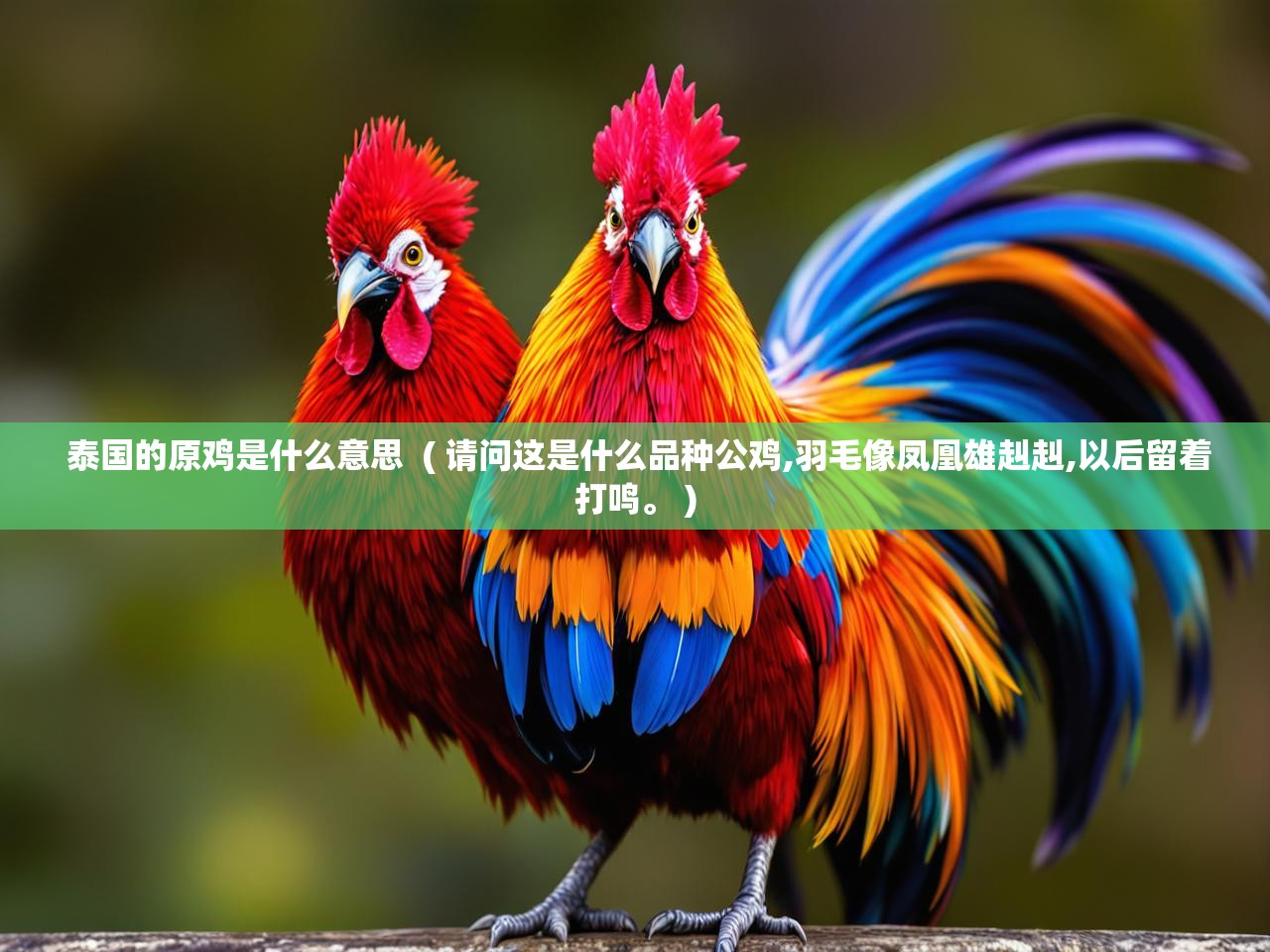 泰国的原鸡是什么意思  ( 请问这是什么品种公鸡,羽毛像凤凰雄赳赳,以后留着打鸣。 )