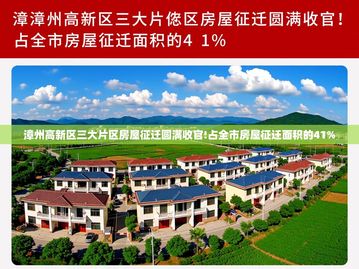  漳州高新区三大片区房屋征迁圆满收官!占全市房屋征迁面积的41% 