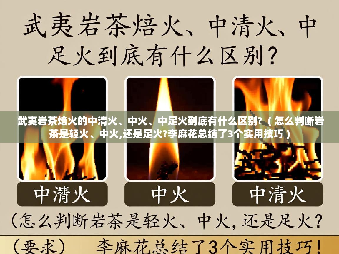 武夷岩茶焙火的中清火、中火、中足火到底有什么区别? ( 怎么判断岩茶是轻火、中火,还是足火?李麻花总结了3个实用技巧 ) 武夷岩茶焙火的中清火、中火、中足火到底有什么区别? ( 怎么判断岩茶是轻火、中火,还是足火?李麻花总结了3个实用技巧 )