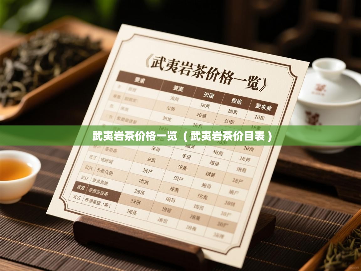  武夷岩茶价格一览  ( 武夷岩茶价目表 )
