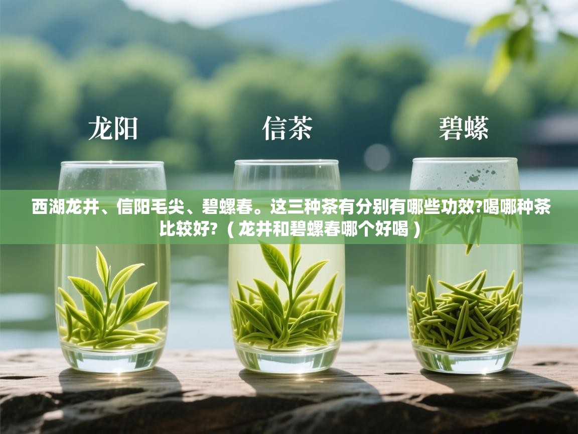  西湖龙井、信阳毛尖、碧螺春。这三种茶有分别有哪些功效?喝哪种茶比较好?  ( 龙井和碧螺春哪个好喝 )